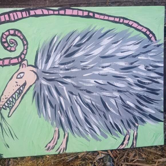 Possum Folk Art Painting - Picture 10 of 13
